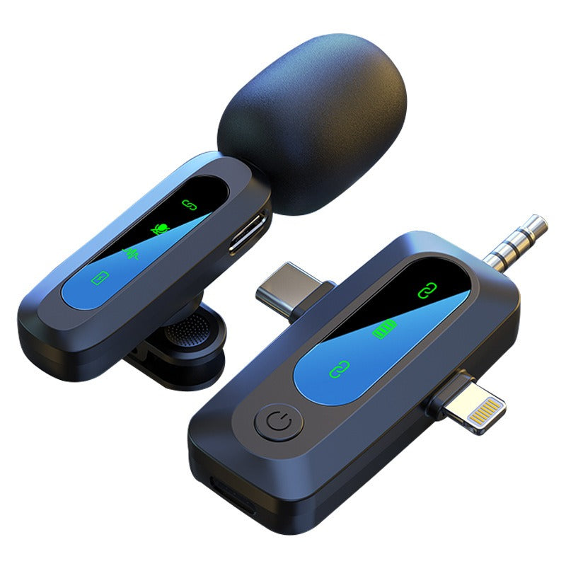 J3 Wireless Lavalier Microphone with Three-in-One Interface Noise Reduction