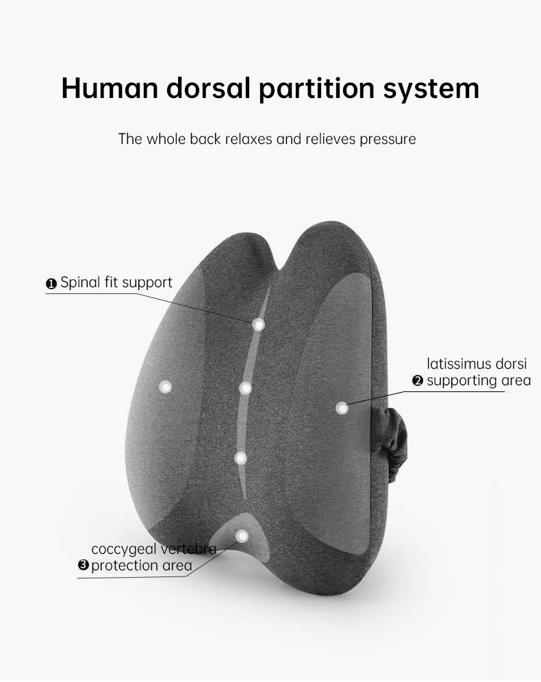 Extra Dense Ergonomic Lumbar Support Pillow for Back