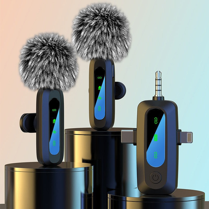 J3 Wireless Lavalier Microphone with Three-in-One Interface Noise Reduction