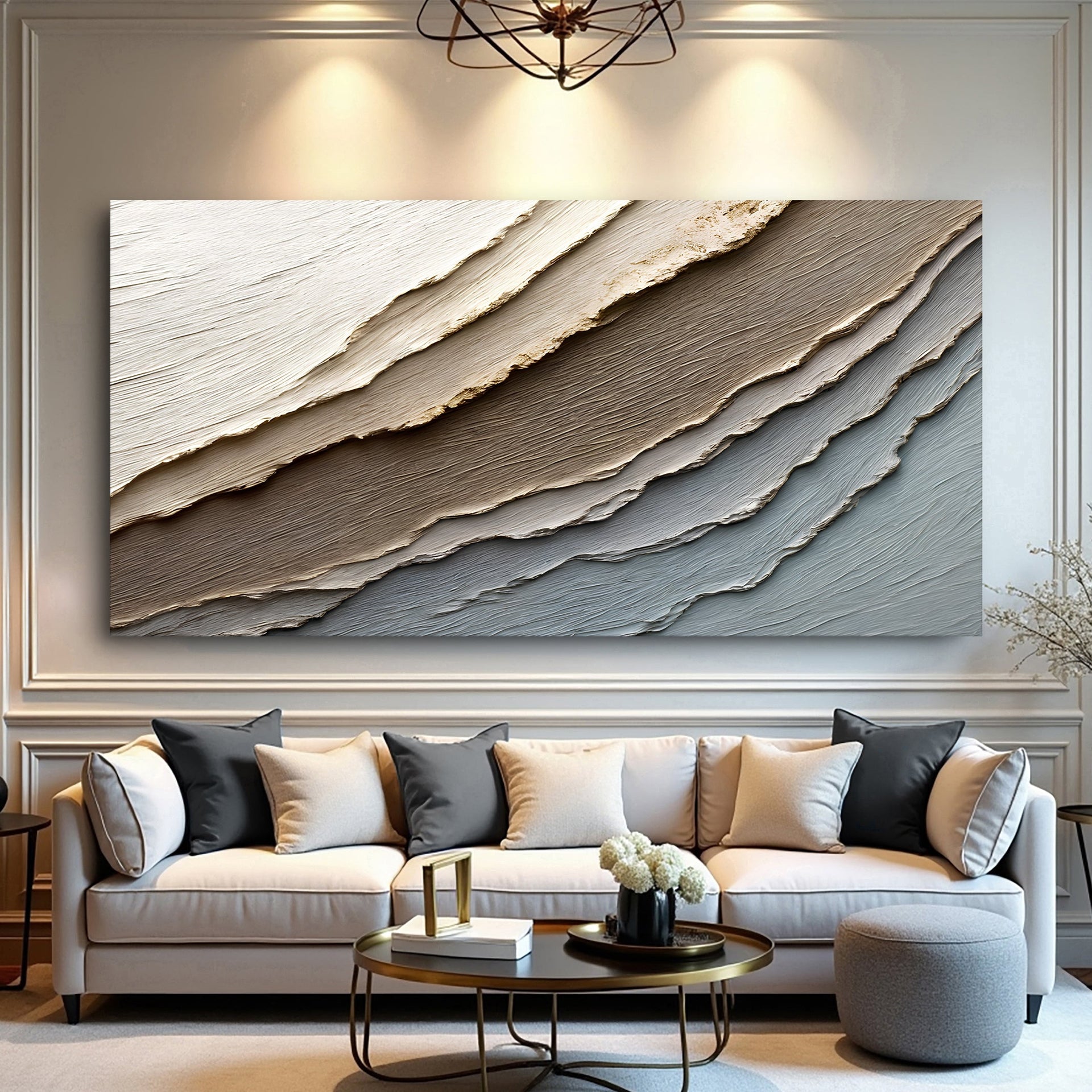 Abstract Earth Tones Canvas Wall Art Home Decor Print