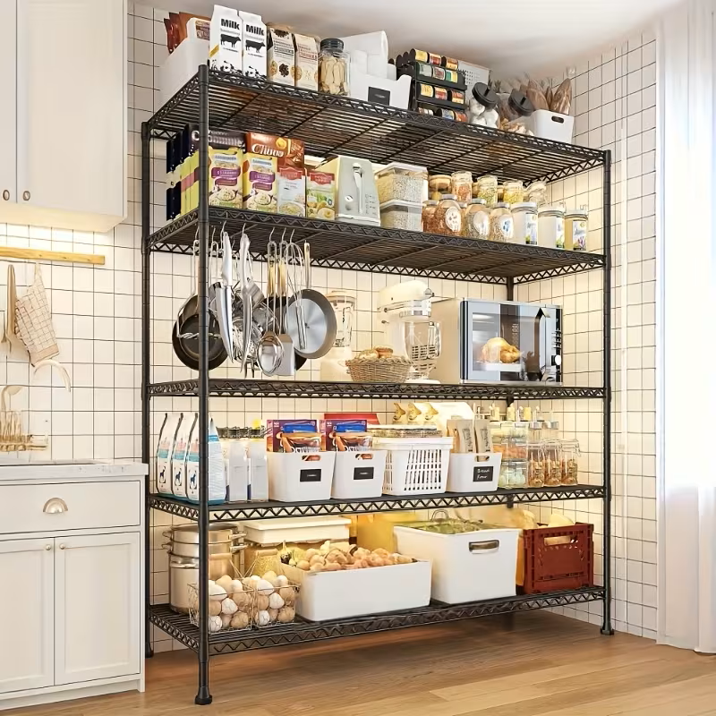 Adjustable Multi-Tier Wire Storage Shelving Rack Organizer Unit