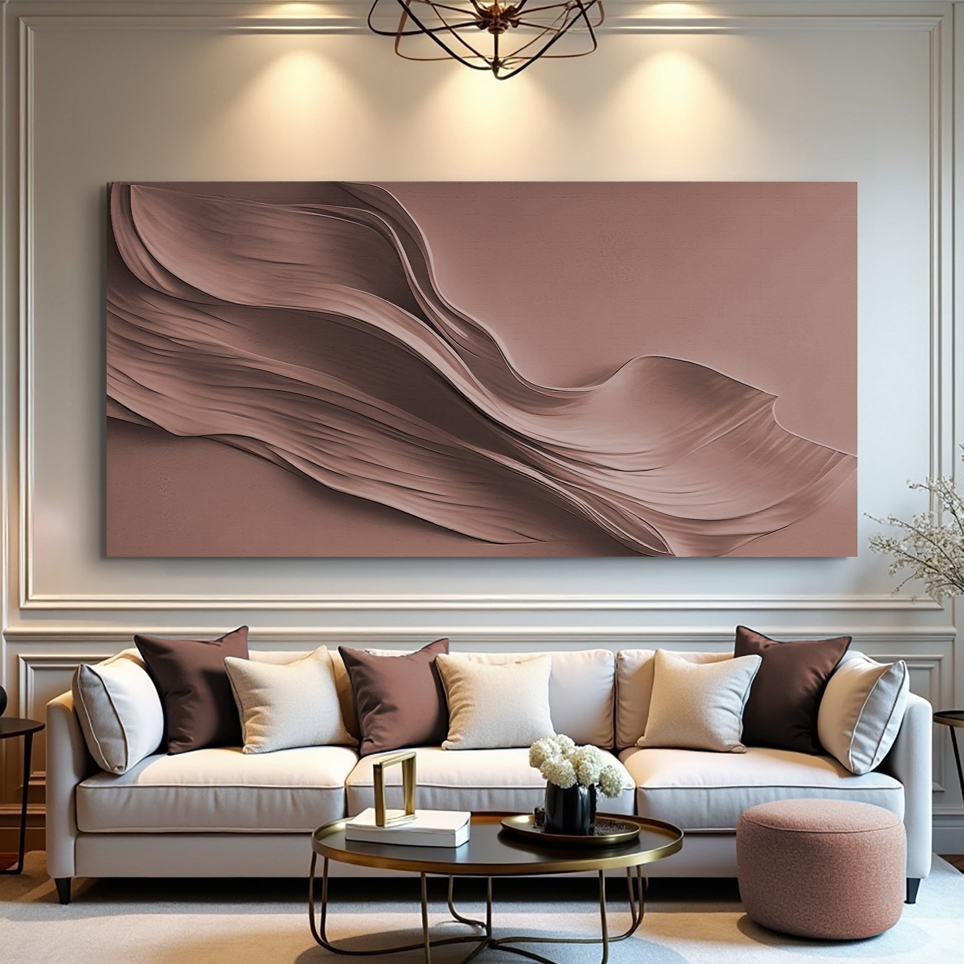 Warm Terracotta Minimalist Canvas Wall Art Home Decor Print