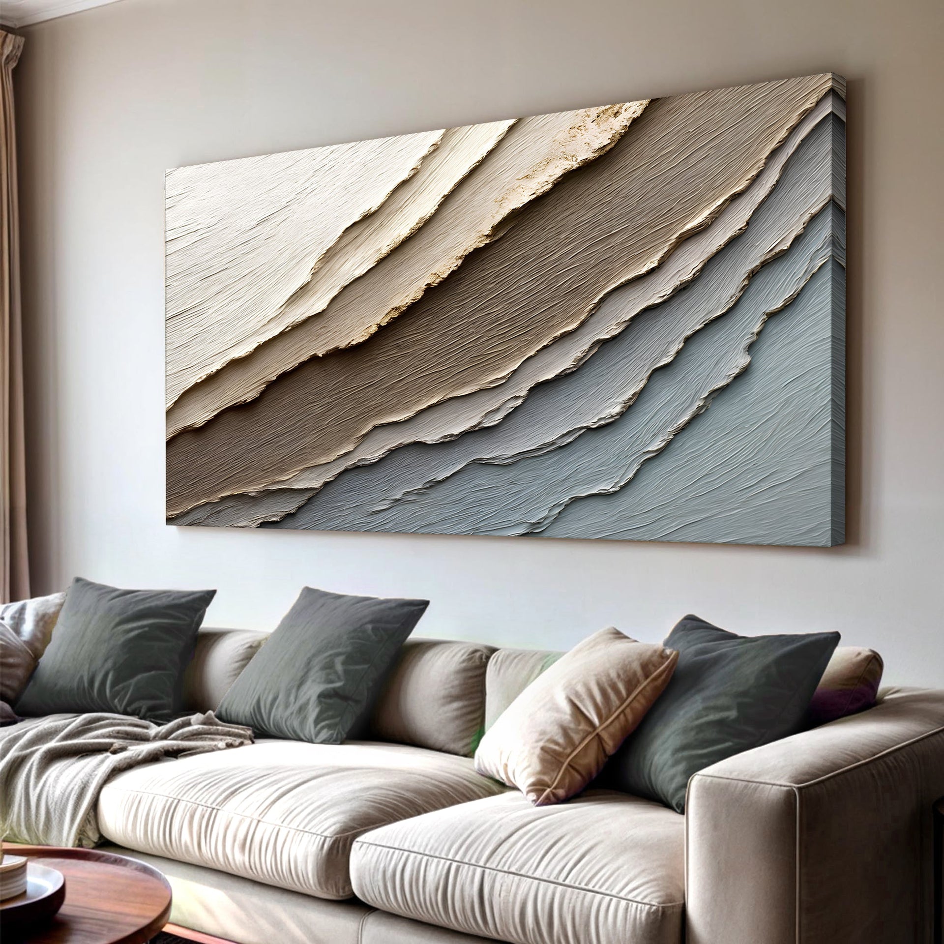 Abstract Earth Tones Canvas Wall Art Home Decor Print