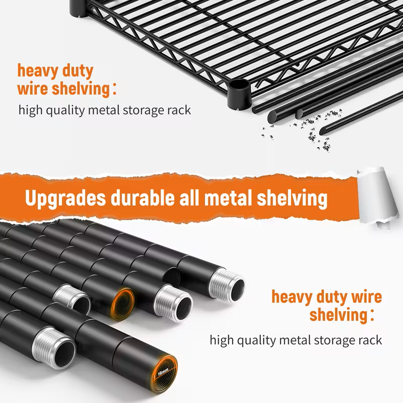 Adjustable Multi-Tier Wire Storage Shelving Rack Organizer Unit