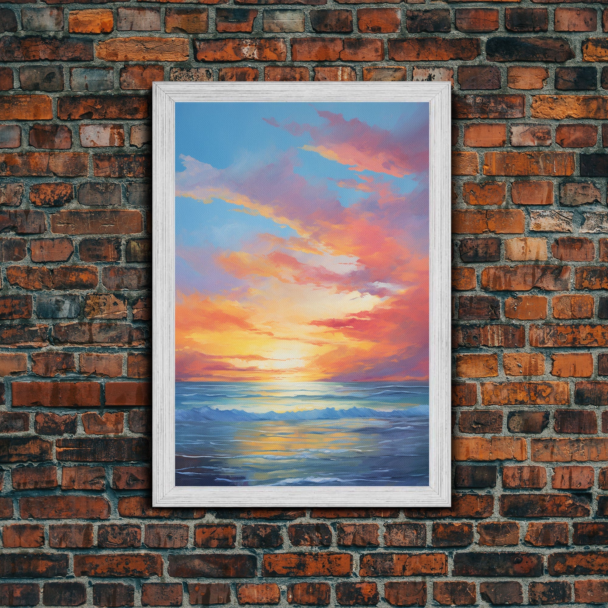 Ocean Sunset Canvas Wall Art for Home Office Decor
