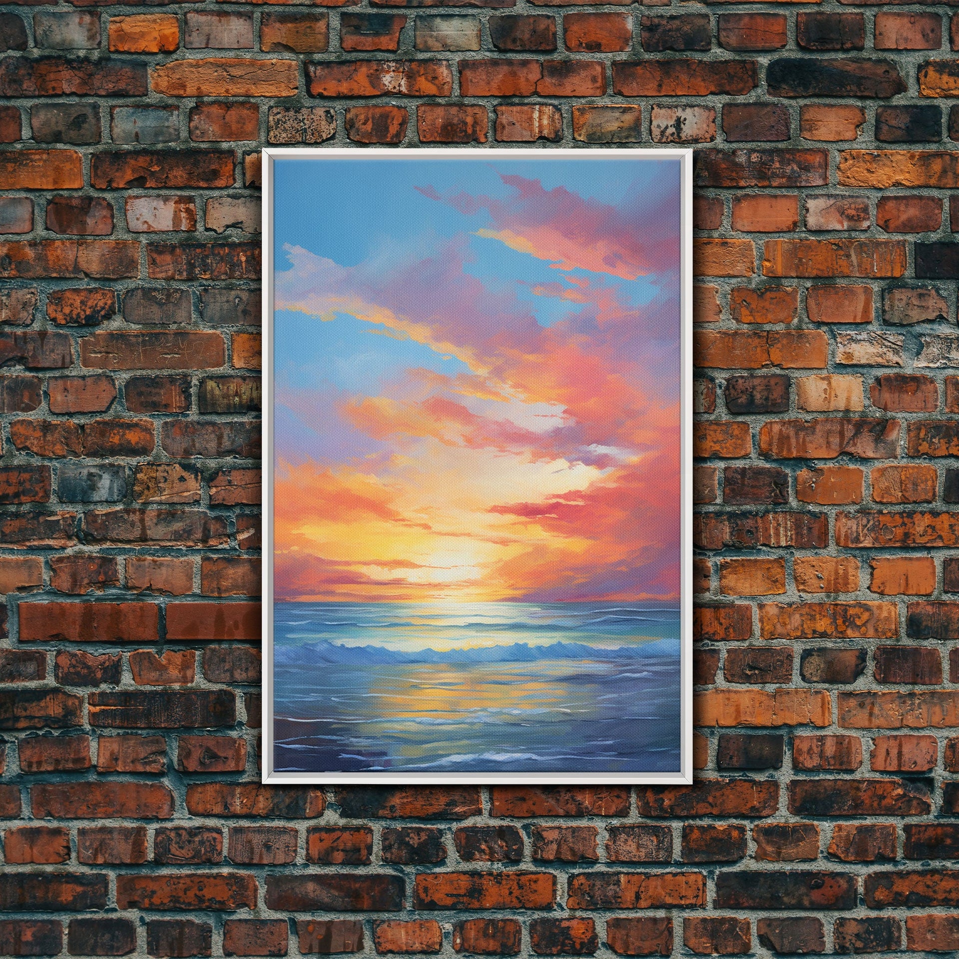 Ocean Sunset Canvas Wall Art for Home Office Decor