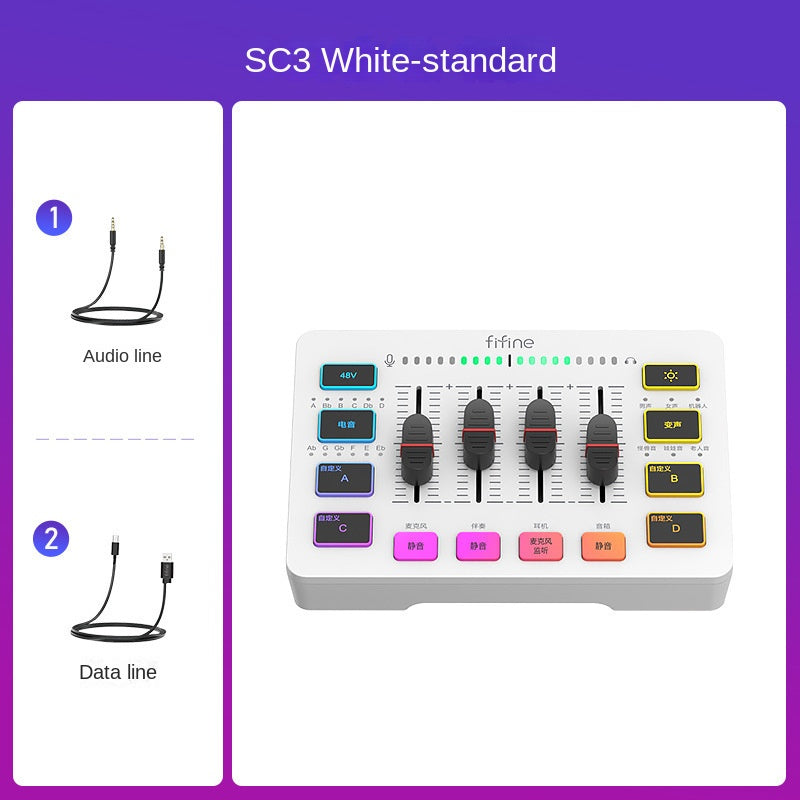SC3 USB Sound Card Streaming Microphone Kit
