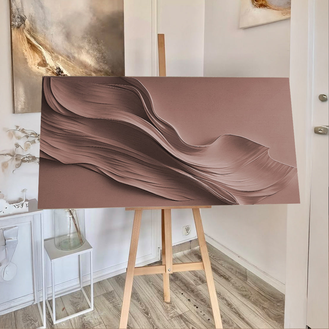 Warm Terracotta Minimalist Canvas Wall Art Home Decor Print