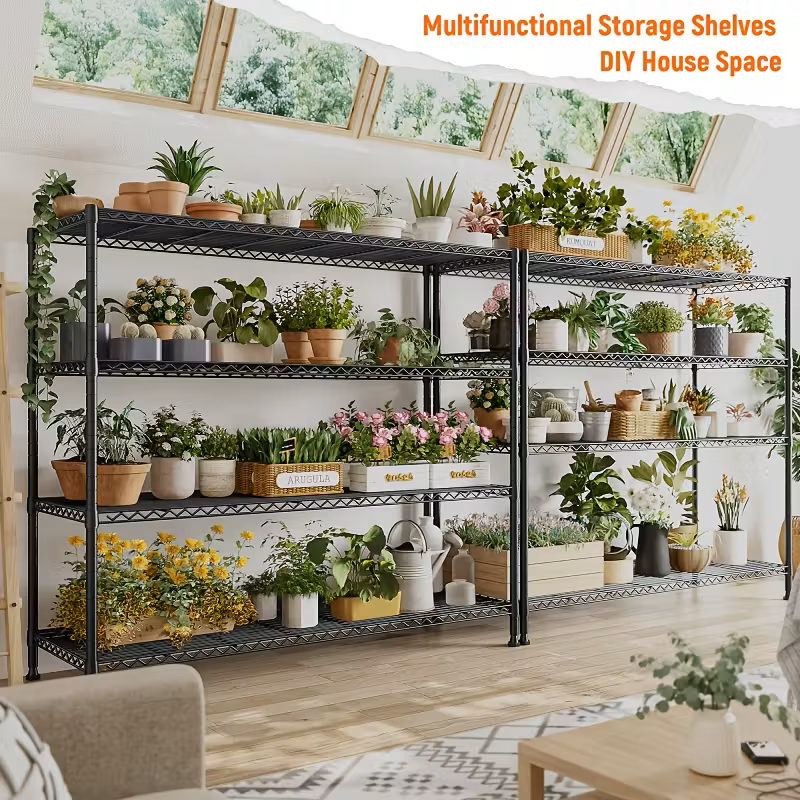 Adjustable Multi-Tier Wire Storage Shelving Rack Organizer Unit