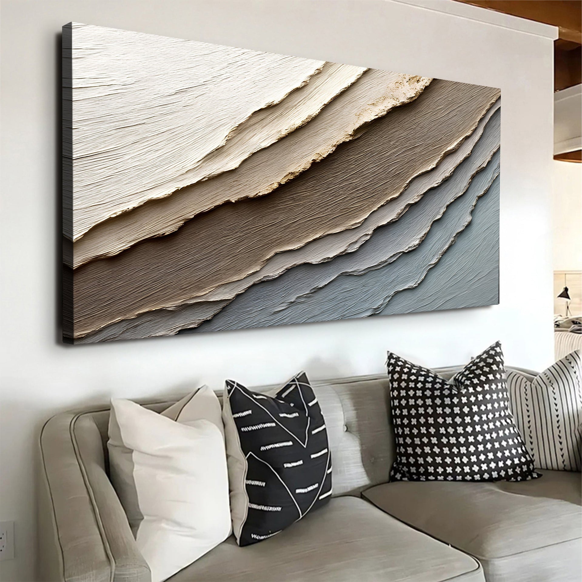 Abstract Earth Tones Canvas Wall Art Home Decor Print
