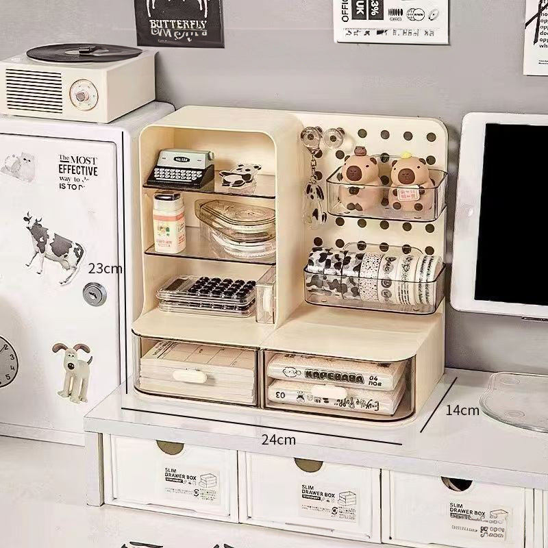 Adorable Desktop Organizer with Drawer Hook Board Card Display
