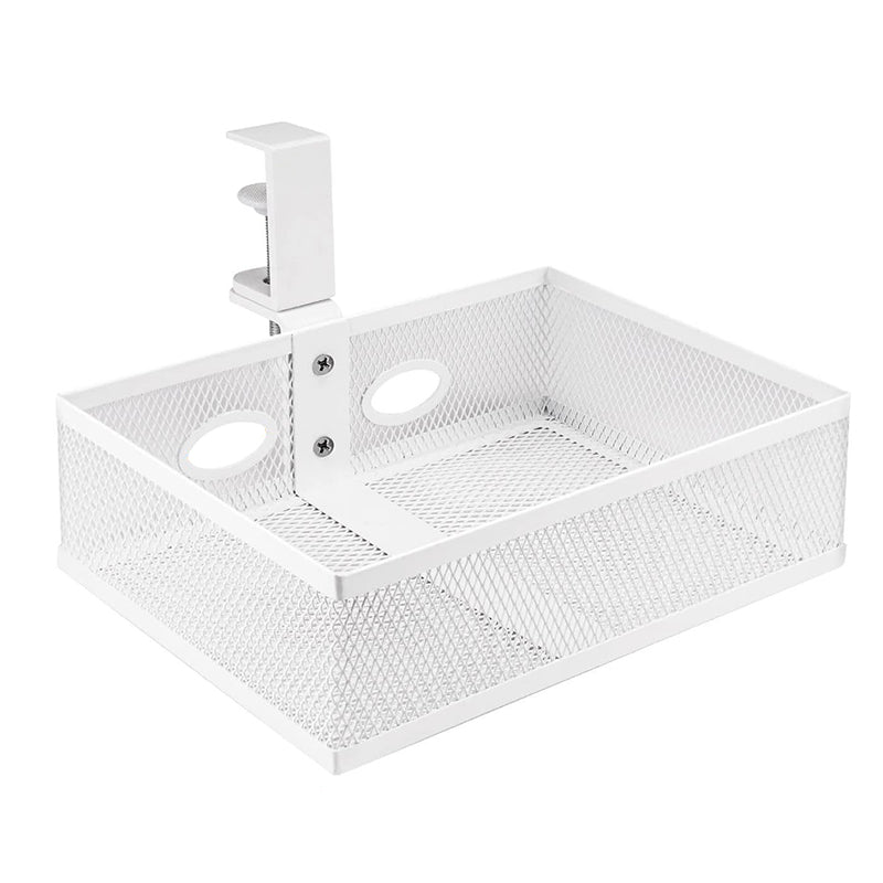 Mesh Clamp-On Desk Organizer with Swivel Pencil Drawer Storage