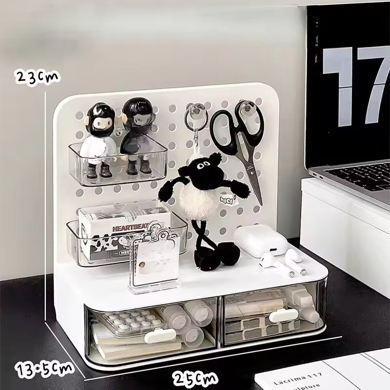 Adorable Desktop Organizer with Drawer Hook Board Card Display