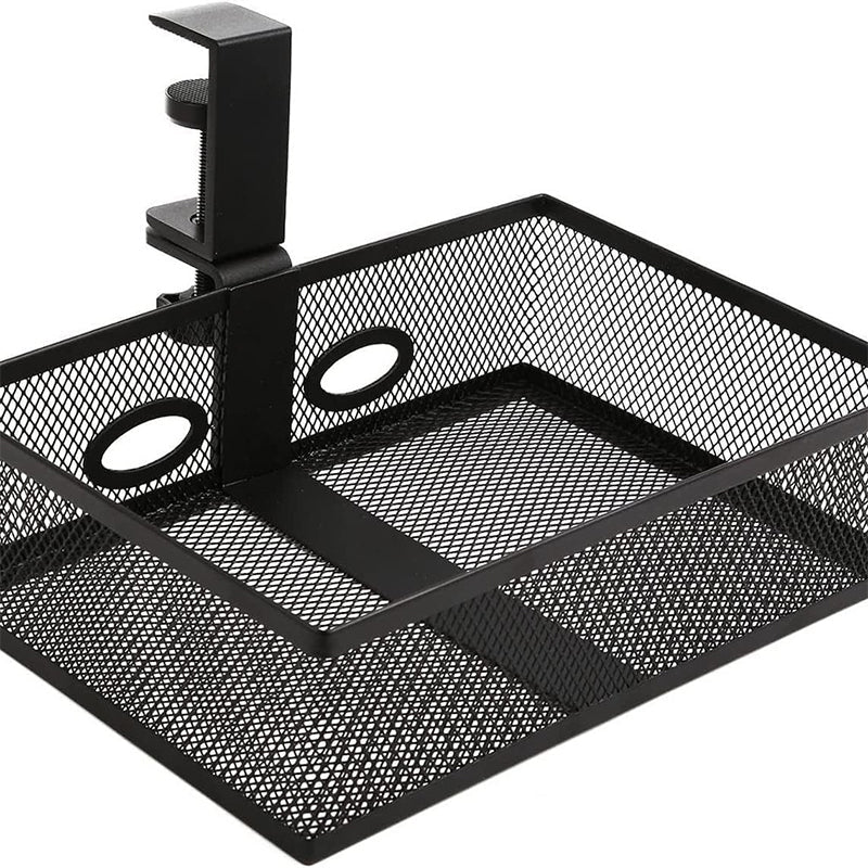 Mesh Clamp-On Desk Organizer with Swivel Pencil Drawer Storage
