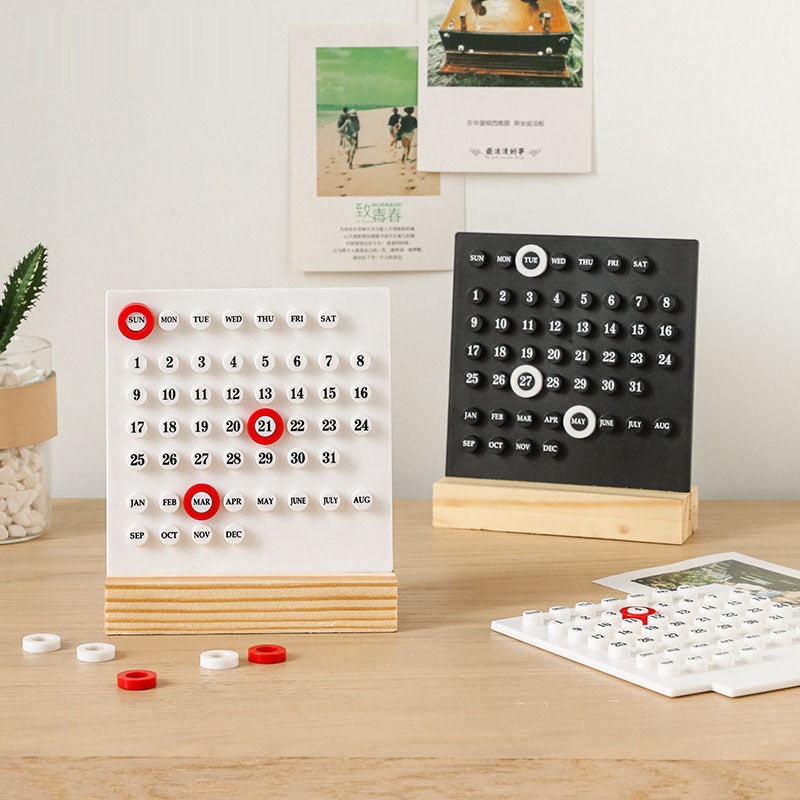 Creative Perpetual Ring Desk Calendar Office Desktop Decoration Ornament