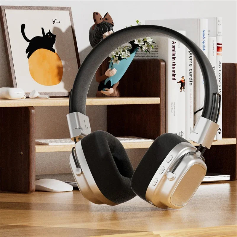 Retro Bluetooth 5.3 On-Ear Wireless Surround Sound Headset