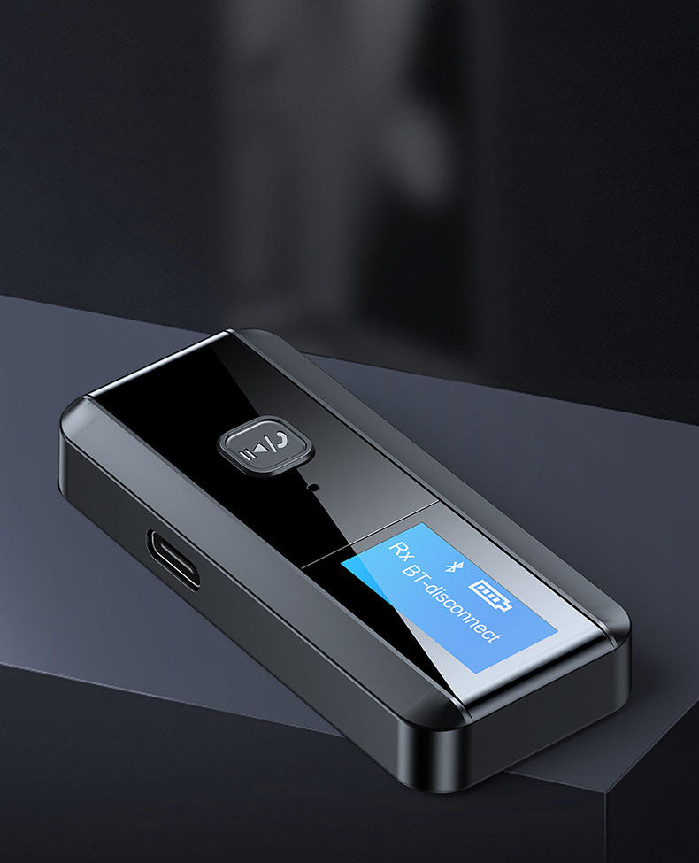 Bluetooth 5.0 LCD Audio Receiver Transmitter Adapter with Display