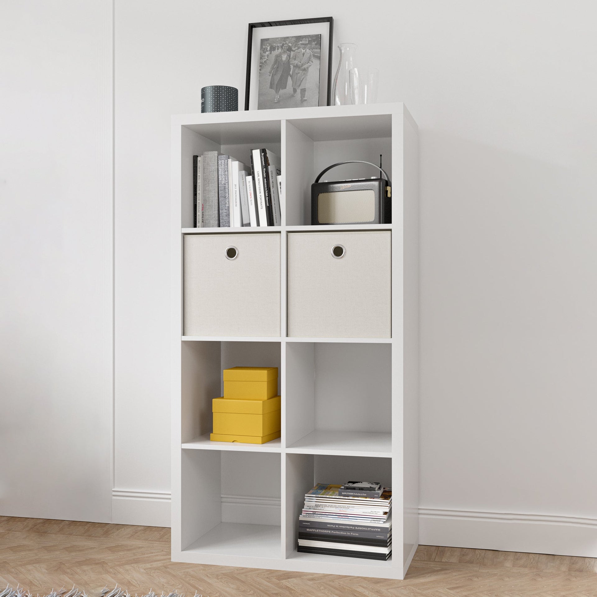 Smart Cube 8-Cube Organizer Bookcase with Open Storage Shelves