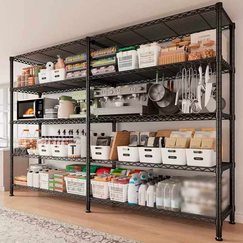 Adjustable Multi-Tier Wire Storage Shelving Rack Organizer Unit