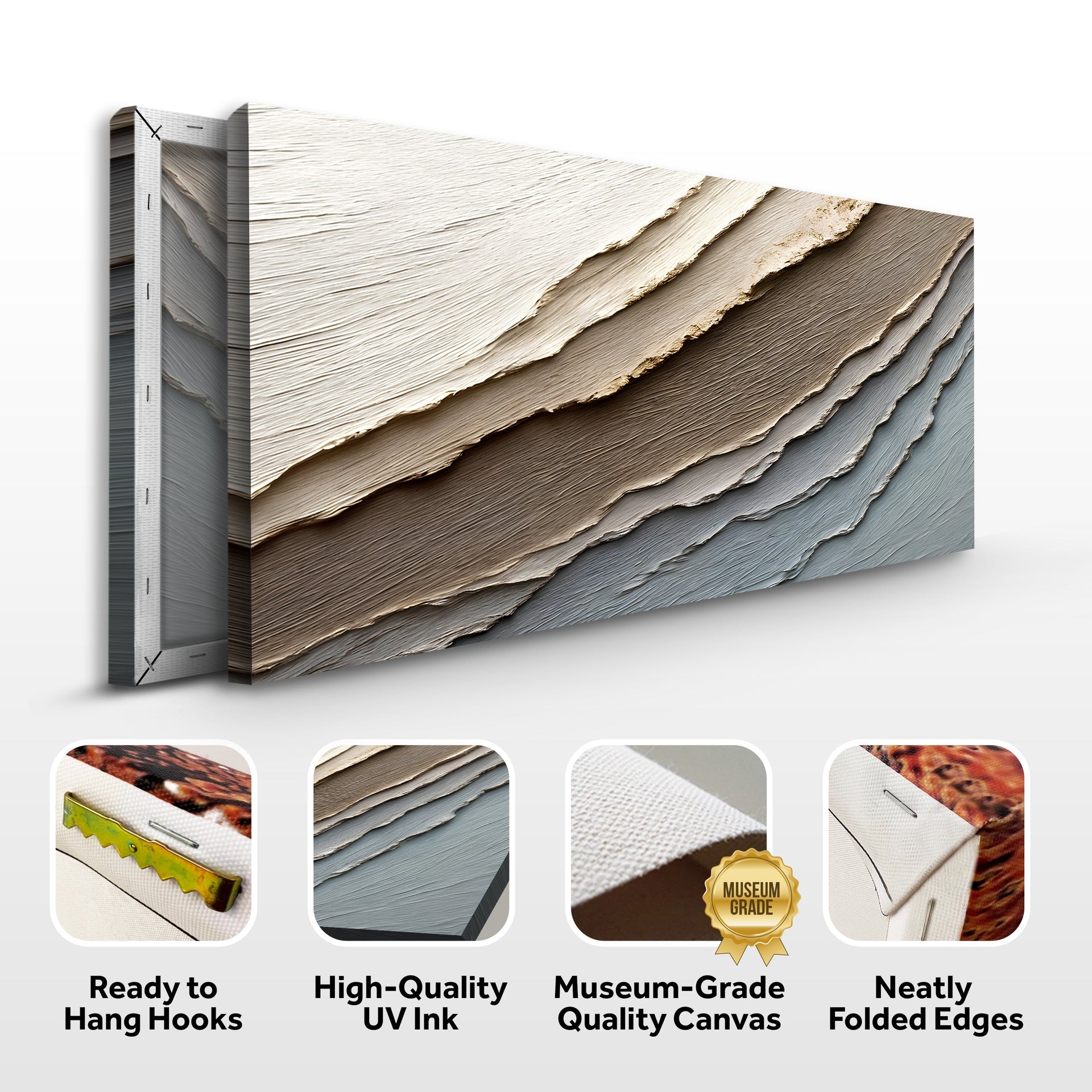 Abstract Earth Tones Canvas Wall Art Home Decor Print