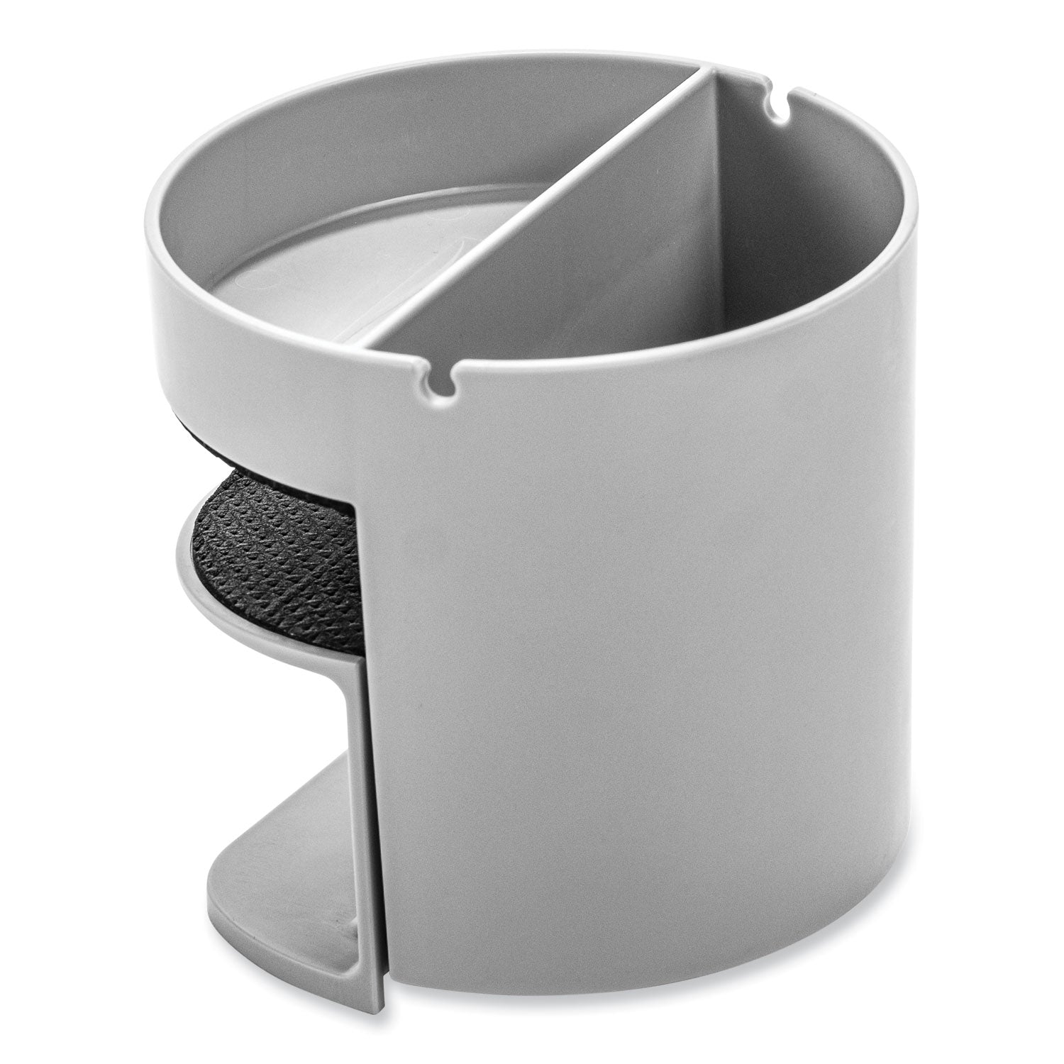 Deflecto Standing Desk Organizer with Two Storage Sections Gray