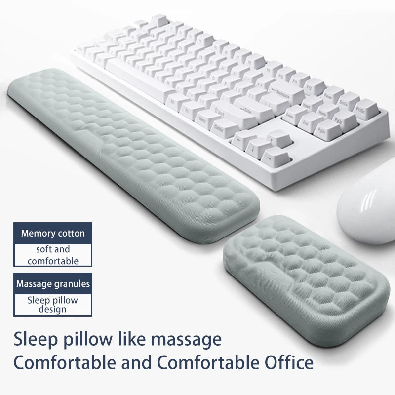 Ergonomic Memory Foam Keyboard Mouse Wrist Rest Pad