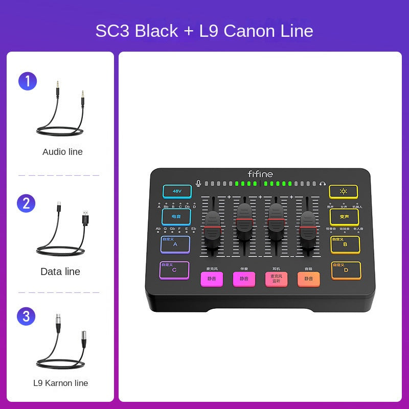 SC3 USB Sound Card Streaming Microphone Kit