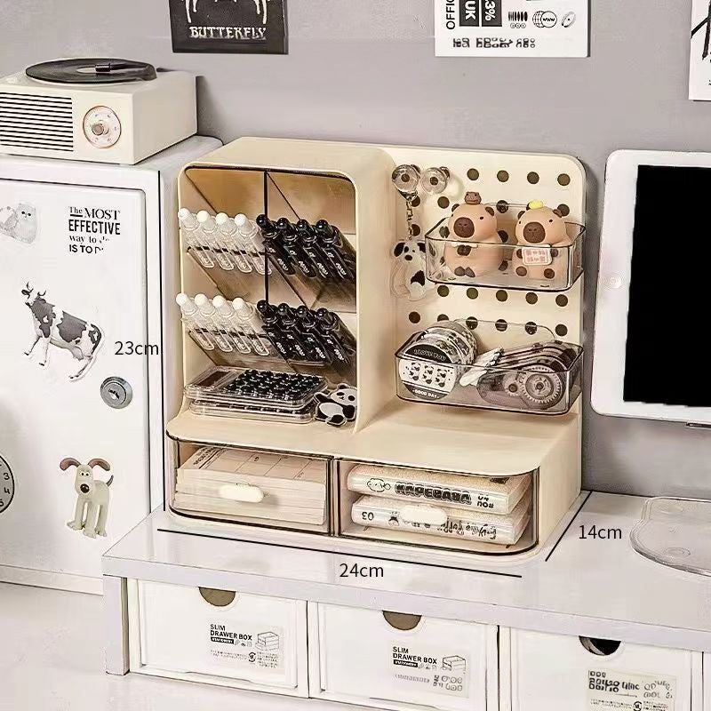 Adorable Desktop Organizer with Drawer Hook Board Card Display