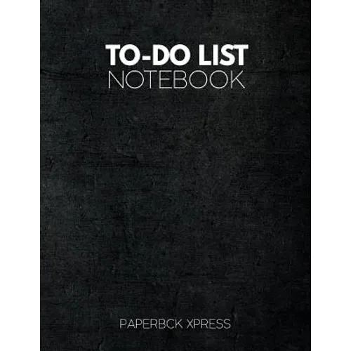 Minimal Black To Do List Notebook Planner Paperback