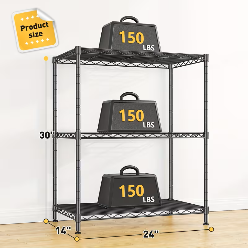 Adjustable Multi-Tier Wire Storage Shelving Rack Organizer Unit