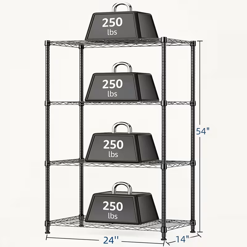 Adjustable Multi-Tier Wire Storage Shelving Rack Organizer Unit