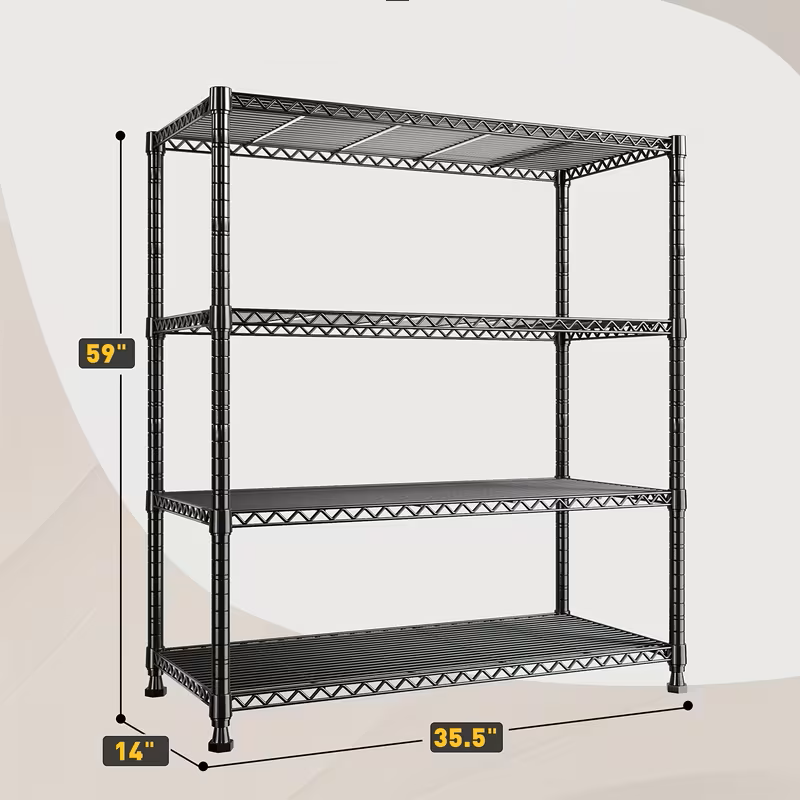 Adjustable Multi-Tier Wire Storage Shelving Rack Organizer Unit