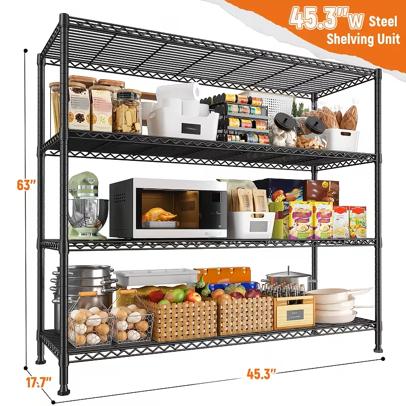 Adjustable Multi-Tier Wire Storage Shelving Rack Organizer Unit