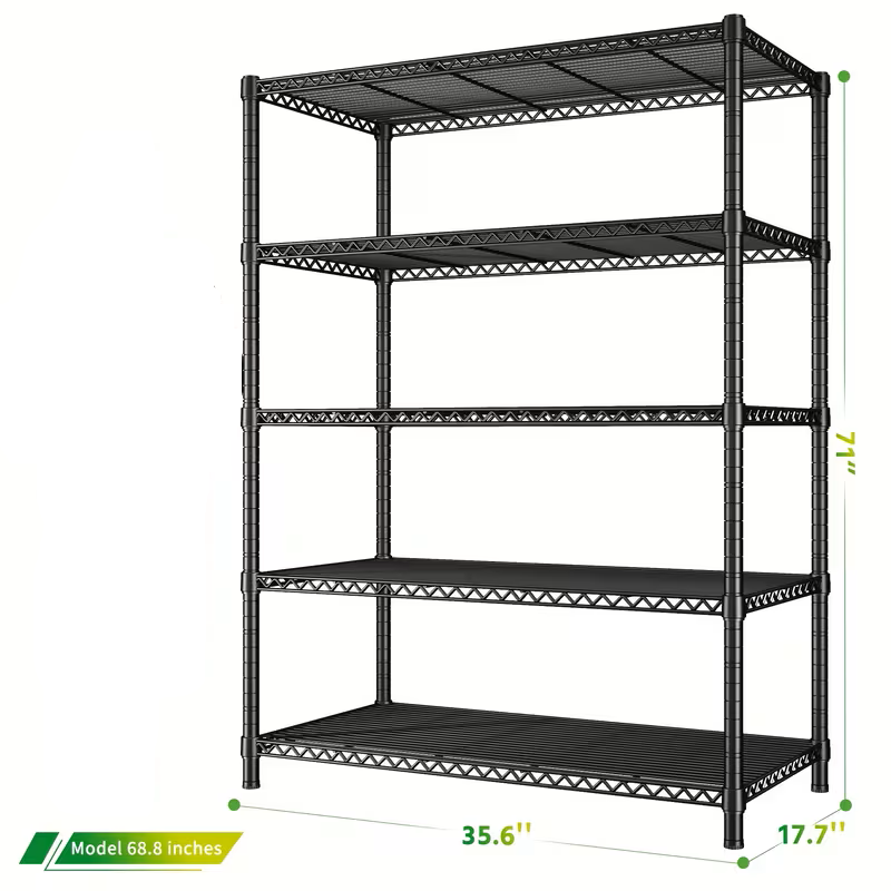 Adjustable Multi-Tier Wire Storage Shelving Rack Organizer Unit