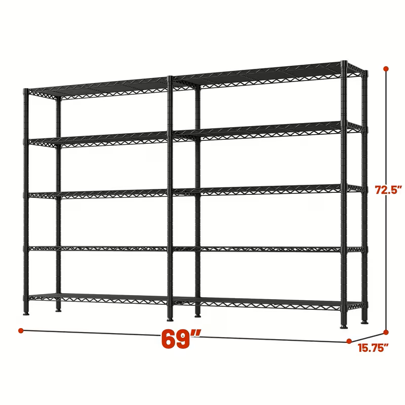 Adjustable Multi-Tier Wire Storage Shelving Rack Organizer Unit