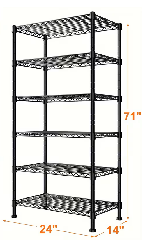Adjustable Multi-Tier Wire Storage Shelving Rack Organizer Unit