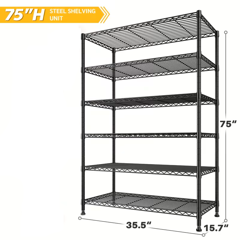 Adjustable Multi-Tier Wire Storage Shelving Rack Organizer Unit
