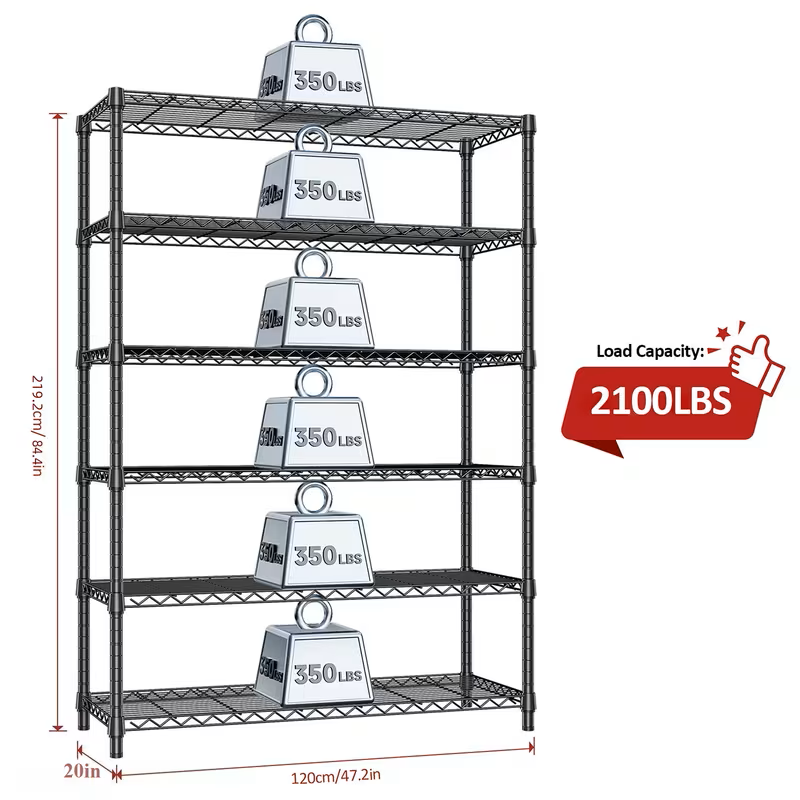 Adjustable Multi-Tier Wire Storage Shelving Rack Organizer Unit