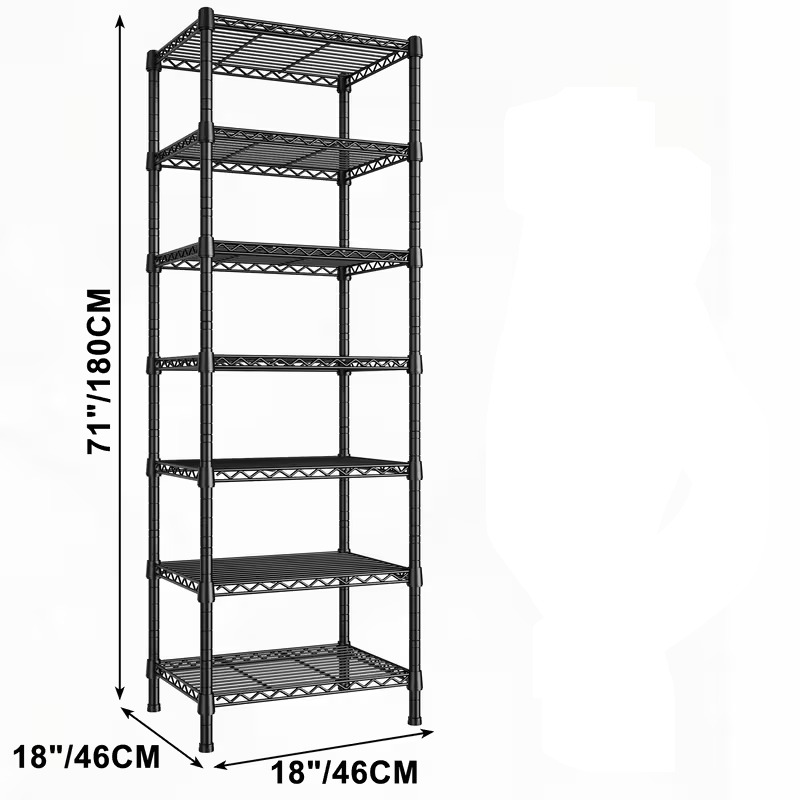 Adjustable Multi-Tier Wire Storage Shelving Rack Organizer Unit