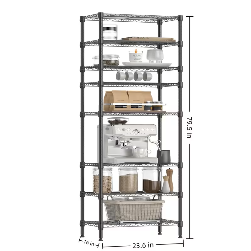 Adjustable Multi-Tier Wire Storage Shelving Rack Organizer Unit