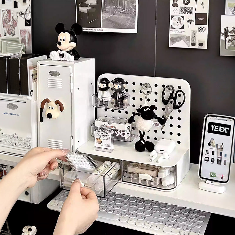 Adorable Desktop Organizer with Drawer Hook Board Card Display