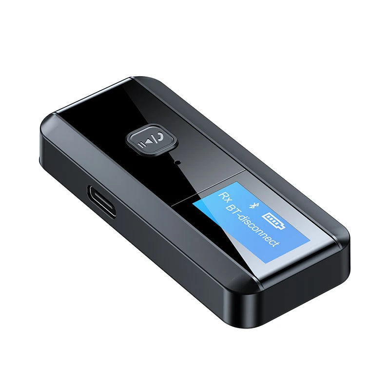 Bluetooth 5.0 LCD Audio Receiver Transmitter Adapter with Display