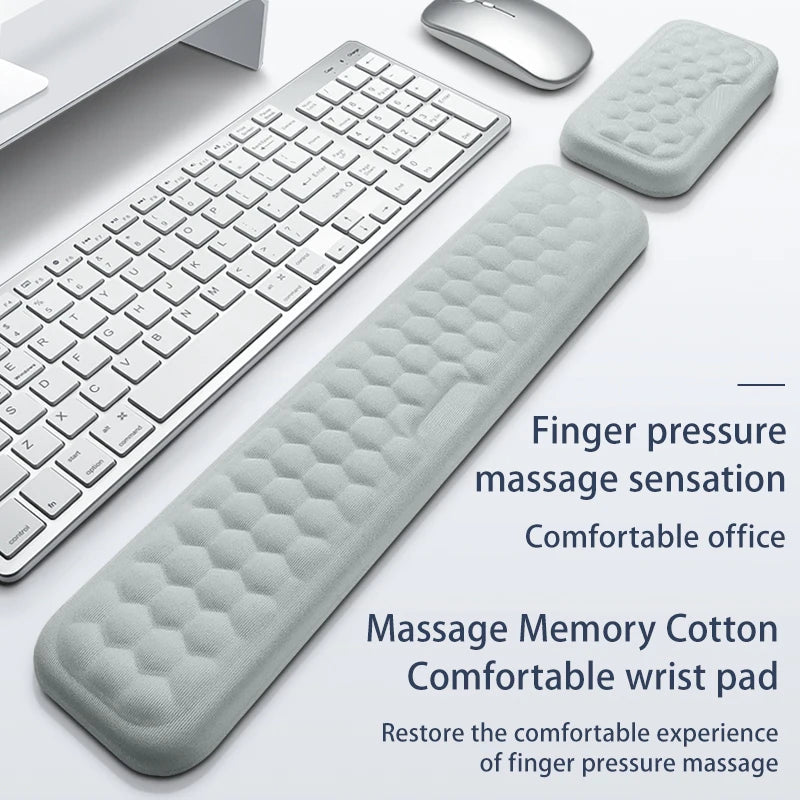 Ergonomic Memory Foam Keyboard Mouse Wrist Rest Pad