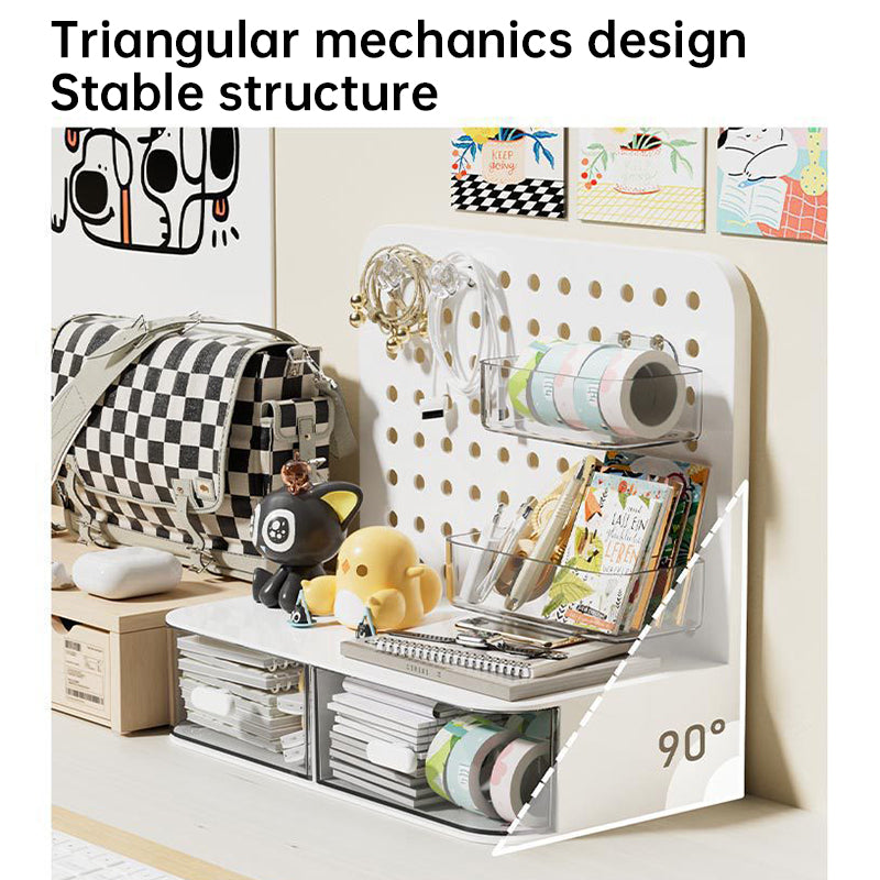 Adorable Desktop Organizer with Drawer Hook Board Card Display