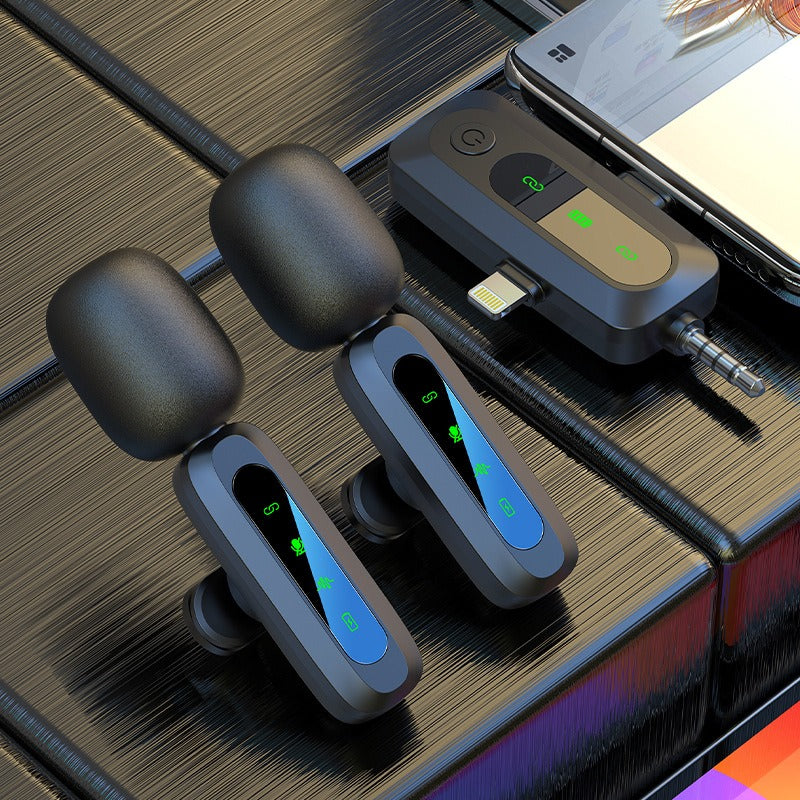 J3 Wireless Lavalier Microphone with Three-in-One Interface Noise Reduction