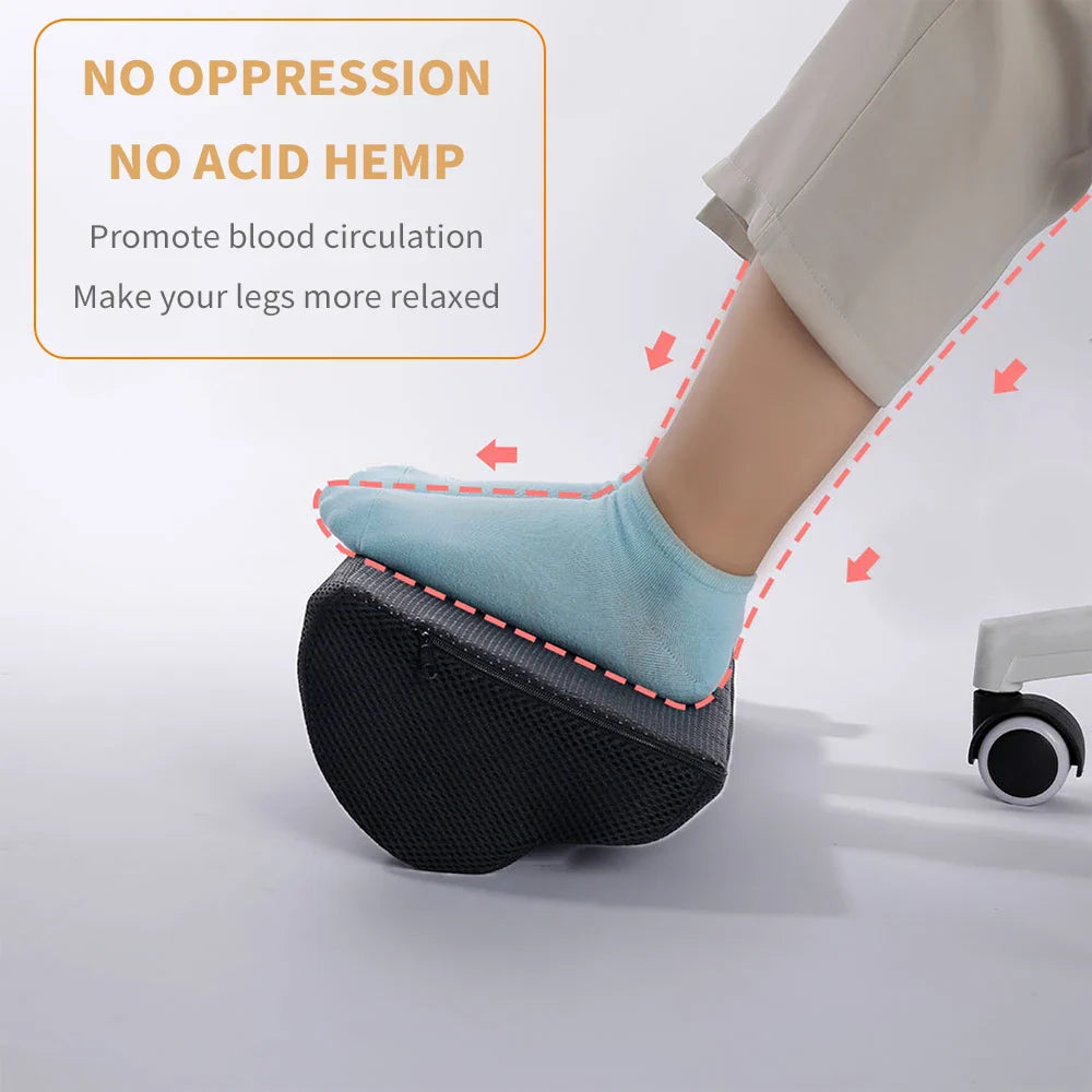 Ergonomic Under Desk Foot Rest Cushion with Massage