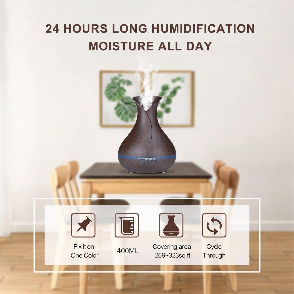 500ML Ultrasonic Essential Oil Diffuser with Seven Color Lights