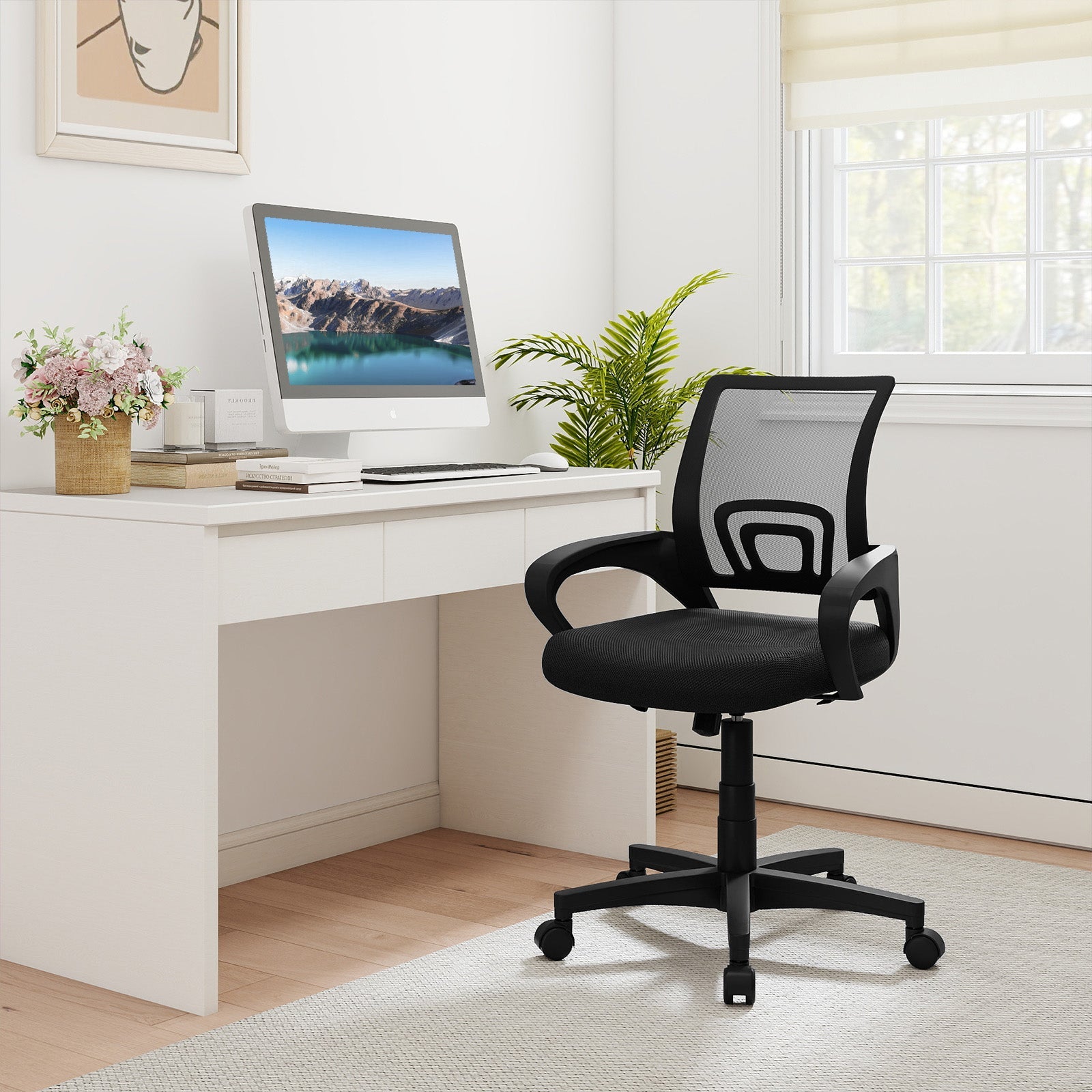 Ergonomic Mid-Back Mesh Office Chair with Lumbar Support