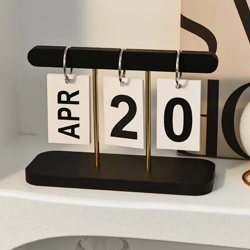Modern Minimalist Flip Desk Calendar for Home Office Decor