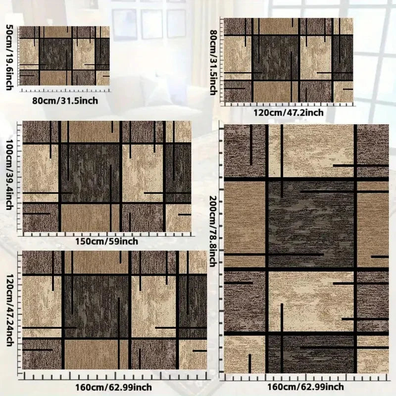 Geometric Area Rug for Modern Home Decor Comfort